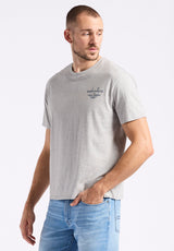 Buffalo David Bitton Tastrup Men's Graphic Tee with Horseshoes Print COLOR Heather Grey