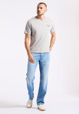 Buffalo David Bitton Tastrup Men's Graphic Tee with Horseshoes Print COLOR Heather Grey