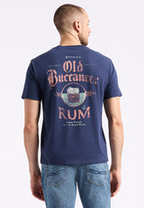 Buffalo David Bitton Taneer Men's Graphic T-Shirt with Rum Print Color WHALE