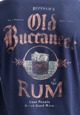 Buffalo David Bitton Taneer Men's Graphic Tee with Rum Print COLOR Whale