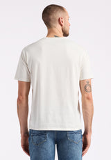 Buffalo David Bitton Tusaf Men's Graphic T-Shirt with American Flag Print Color MILK