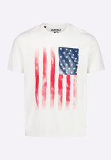 Buffalo David Bitton Tusaf Men's Graphic T-Shirt with American Flag Print Color
