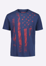 Buffalo David Bitton Talla Men's Graphic T-Shirt with American Flag Print Color