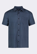 Buffalo David Bitton Sirilo Men's Short Sleeve Fitted Shirt with Geometric Print Color