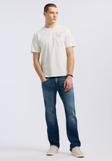 Buffalo David Bitton Torpoint Men's Graphic T-Shirt with Gin & Tonic Print color MILK