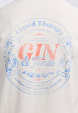 Buffalo David Bitton Torpoint Men's Graphic T-Shirt with Gin & Tonic Print color MILK