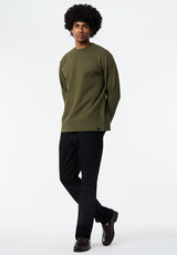 Kaya Men's Relaxed Crewneck Sweatshirt color FERN