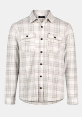 Samme Men's Long-Sleeve Plaid Blanket Shirt color MILK