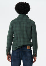 Samme Men's Long-Sleeve Plaid Blanket Shirt color FERN