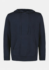 Wilbur Men's Knit Hoodie with Kangaroo Pocket color WHALE