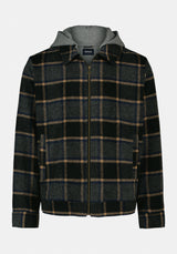 Jude Men's Boxy Plaid Jacket color CHARCOAL