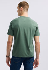 Buffalo David Bitton Titus Men's Graphic T-Shirt with Game Day Essentials Print color DARK FOREST