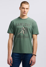 Titus Men's Graphic T-Shirt with Game Day Essentials Print, Dark Forest - BM24710