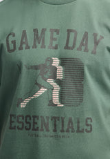 Buffalo David Bitton Titus Men's Graphic T-Shirt with Game Day Essentials Print color DARK FOREST