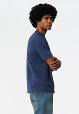 Tarek Men's Graphic T-Shirt with Smoke Snow Print color WHALE