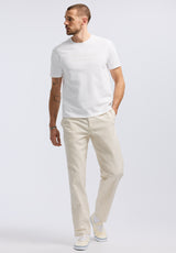 Buffalo David Bitton Tomba Men's Graphic T-Shirt with Raised Logo Print color WHITE