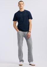 Buffalo David Bitton Tomba Men's Graphic T-Shirt with Raised Logo Print color WHALE