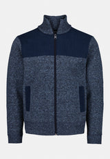 Wando Men's Relaxed Full-Zip Knit Jacket color WHALE