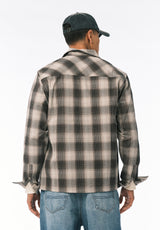 Samuel Men’s Plaid Long-Sleeve Shirt, Charcoal - BM24753
