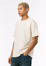 Buffalo David Bitton Kellen Men’s Textured Knit Tee COLOR Milk
