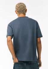 Buffalo David Bitton Kellen Men’s Textured Knit Tee COLOR Vintage Indigo
