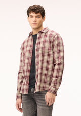 Buffalo David Bitton Saroz Men's Plaid Long Sleeve Shirt, Decadent Chocolate