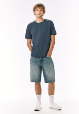 Buffalo David Bitton Kehlani Men’s Striped Short Sleeve Henley COLOR Vintage Indigo