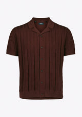 Wasko Men's Short Sleeve Sweater Shirt, Decadent Chocolate - BM24766