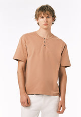 Buffalo David Bitton Kandor Men’s Short Sleeve Henley COLOR Roebuck