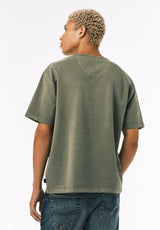 Buffalo David Bitton Kandor Men’s Short Sleeve Henley COLOR Army Green