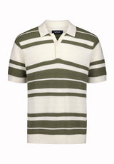 Buffalo David Bitton Wildero Men's Short Sleeve Sweater Polo COLOR Army Green