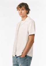 Buffalo David Bitton Soriel Men’s Short Sleeve Shirt COLOR Milk