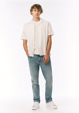 Buffalo David Bitton Soriel Men’s Short Sleeve Shirt COLOR Milk
