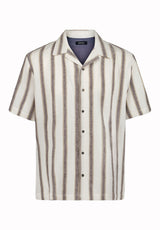 Buffalo David Bitton Soriel Men’s Short Sleeve Striped Shirt COLOR Milk