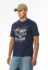 Tappens Men’s Graphic T-Shirt with Sip Happens Print, Whale - BM24821