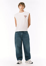 Buffalo David Bitton Kurt Men’s Cropped Graphic Tank COLOR White