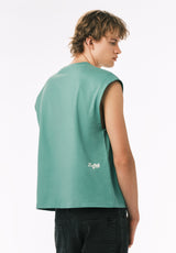 Buffalo David Bitton Kurt Men’s Cropped Graphic Tank COLOR Gossamer Green