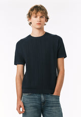 Buffalo David Bitton Wipped Men’s Short Sleeve Sweater Tee COLOR Whale