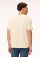 Buffalo David Bitton Kiro Men's Textured Short Sleeve Tee, Milk
