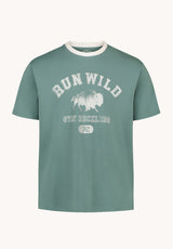 Buffalo David Bitton Tareo Men's Run Wild Graphic Tee, North Atlantic