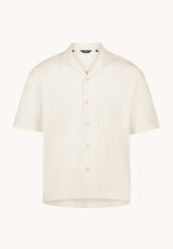 Buffalo David Bitton Slate Men's Tropical Back Graphic Short Sleeve Shirt, Milk