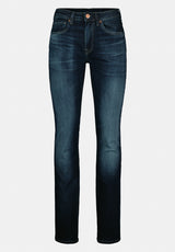 Slim Ash Men's Jeans, Contrast Whiskered Indigo - BM26024