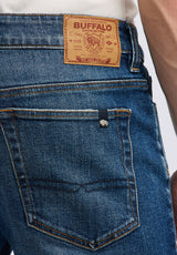 Buffalo David Bitton Relaxed Straight Driven Men's Jeans color Indigo Sanded