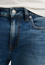 Buffalo David Bitton Relaxed Straight Driven Men's Jeans color Indigo Sanded