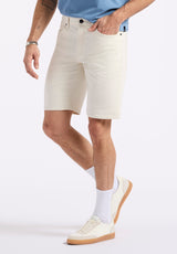 Buffalo David Bitton Relaxed Straight Dean Men's Freedom Flex Shorts Color VANILLA ICE