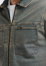 Jett Men's Zip-Front Denim Jacket, Indigo - BM26087