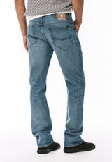 Relaxed Straight Driven Men's Jeans, Worn Out Blue - BM26155