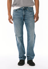Relaxed Straight Driven Men's Jeans, Worn Out Blue - BM26155