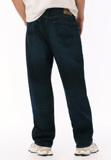 Buffalo David Bitton Mikey Men's Baggy Fit Jeans Whiskered And Worn