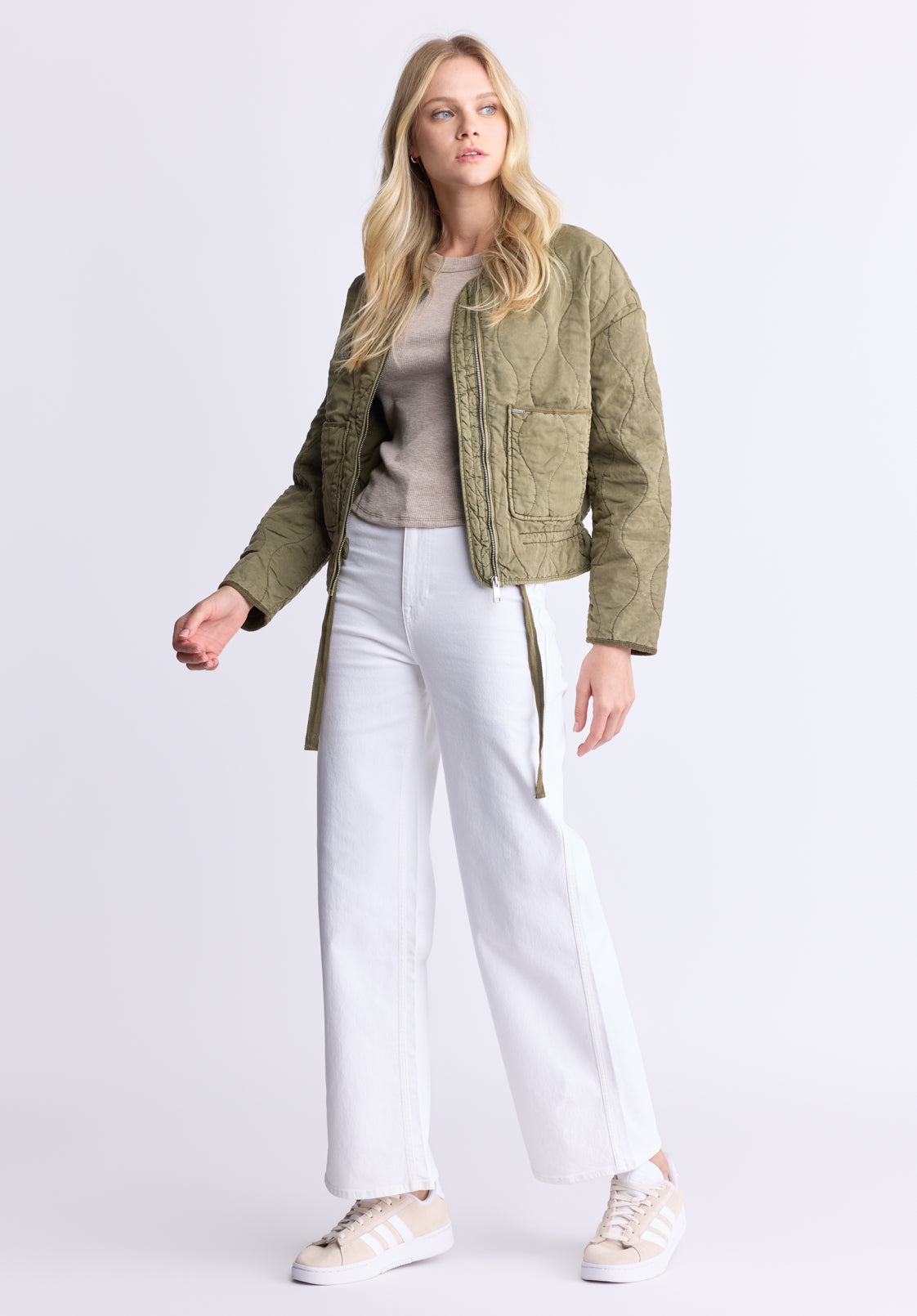Annalee Women's Quilted Cropped Jacket, Olive – Buffalo Jeans